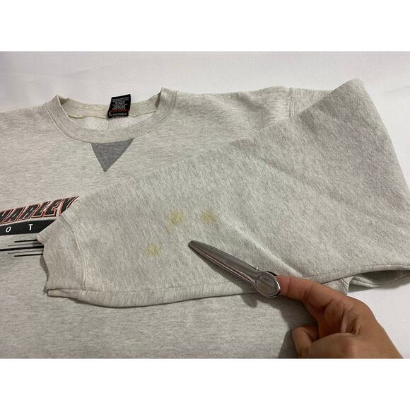 Harley-Davidson Sweatshirt 2000 Gray XL Motorcycle Logo Vintage Crew Pullover - Picture 7 of 16